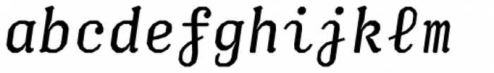 Justice Italic Font LOWERCASE