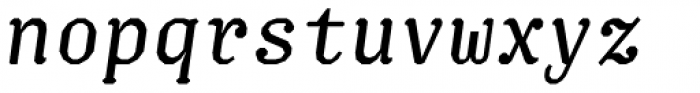 Justice Italic Font LOWERCASE