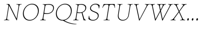 Justinia Light Italic Font UPPERCASE