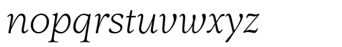 Justinia Medium Italic Font LOWERCASE