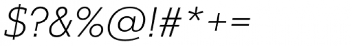 Justus Pro Thin Italic Font OTHER CHARS