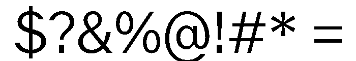 Juunior Light Font OTHER CHARS