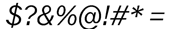 Juunior LightItalic Font OTHER CHARS
