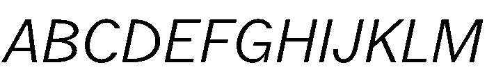 Juunior LightItalic Font UPPERCASE