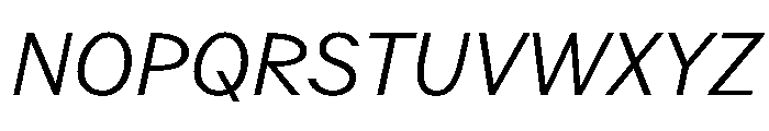 Juunior LightItalic Font UPPERCASE