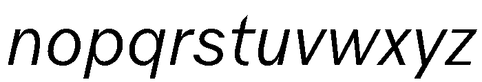 Juunior LightItalic Font LOWERCASE