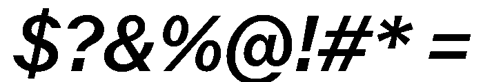 Juunior MediumItalic Font OTHER CHARS