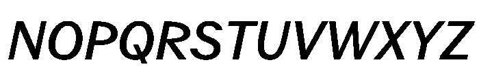 Juunior MediumItalic Font UPPERCASE