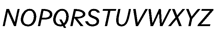 Juunior RegularItalic Font UPPERCASE