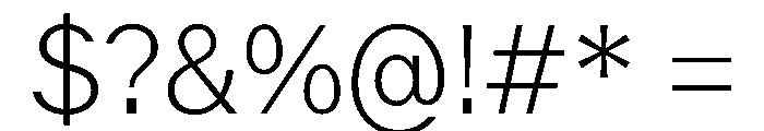 Juunior Thin Font OTHER CHARS
