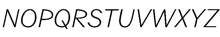 Juunior ThinItalic Font UPPERCASE