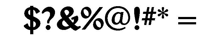 Jubilee Bold Font OTHER CHARS