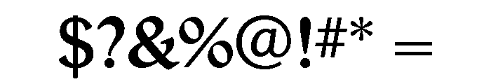 Jubilee Medium Font OTHER CHARS