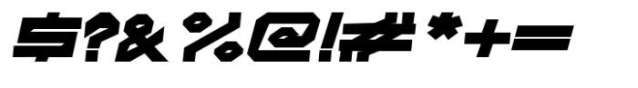 Jx Tabe Black Italic Expanded Font OTHER CHARS
