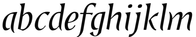 JY Shapa Light Italic Font LOWERCASE