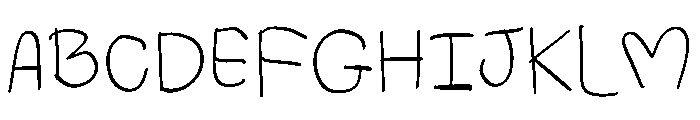 K aom Oi Font UPPERCASE