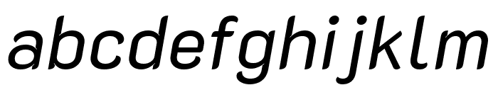 K2D Italic Font LOWERCASE