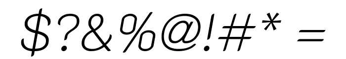 K2D Thin Italic Font OTHER CHARS