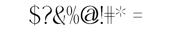Kabin Font OTHER CHARS