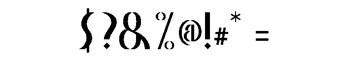 Kadena Font OTHER CHARS