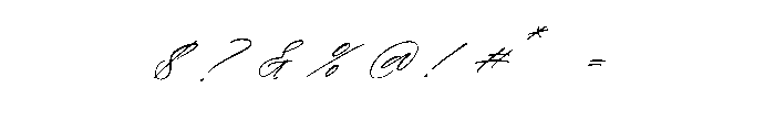 Kaithody Italic Font OTHER CHARS