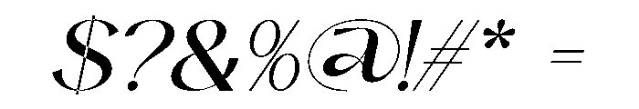 Kalmera Oblique Font OTHER CHARS