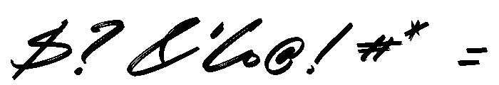 Kamaline Handbrush Regular Font OTHER CHARS
