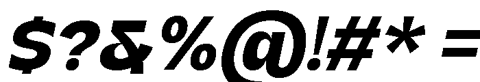 Kanile Black Italic Font OTHER CHARS