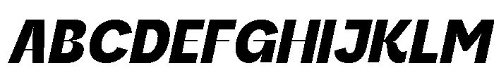 Kanile Black Italic Font UPPERCASE