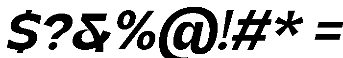 Kanile Bold Italic Font OTHER CHARS