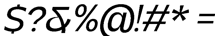 Kanile Italic Font OTHER CHARS