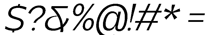 Kanile Light Italic Font OTHER CHARS