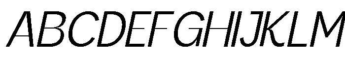 Kanile Light Italic Font UPPERCASE