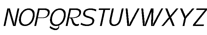 Kanile Light Italic Font UPPERCASE