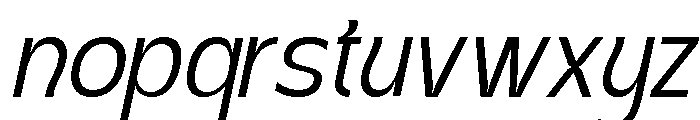 Kanile Light Italic Font LOWERCASE