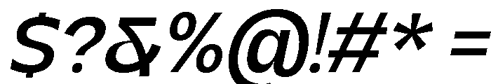Kanile Medium Italic Font OTHER CHARS