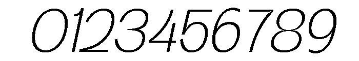 Kanile Thin Italic Font OTHER CHARS