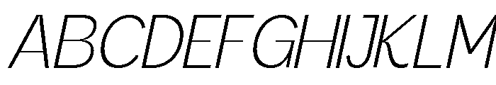 Kanile Thin Italic Font UPPERCASE