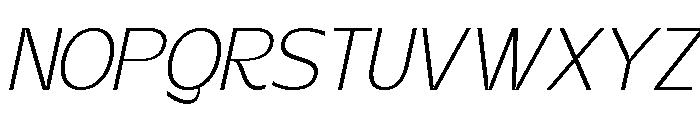 Kanile Thin Italic Font UPPERCASE