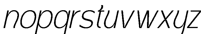 Kanile Thin Italic Font LOWERCASE