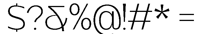 Kanile Thin Font OTHER CHARS