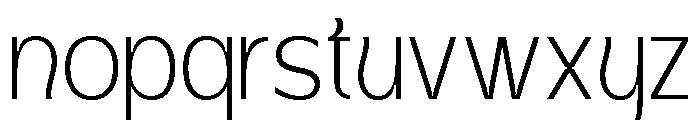Kanile Thin Font LOWERCASE