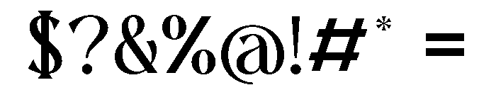 Karena Serif Bold Font OTHER CHARS