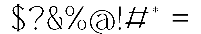 Karena Serif Thin Font OTHER CHARS