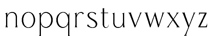 Karena Serif Thin Font LOWERCASE