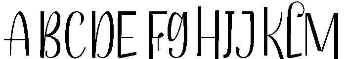 KartynaScript Font UPPERCASE