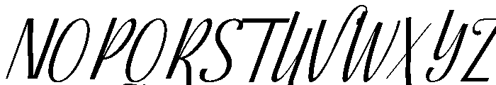 KartynaScriptSlant Font UPPERCASE