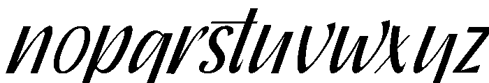 KartynaScriptSlant Font LOWERCASE