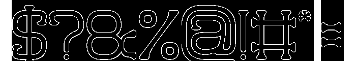 Kasih & Sayang-Hollow-Inverse Font OTHER CHARS