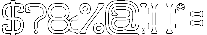 Kasih & Sayang-Hollow Font OTHER CHARS